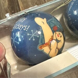 Hallmark Frosty the Snowman blue holiday ball Christmas keepsake ornaments